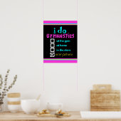 カラフル私は体操をいたるところで行う ポスター (キッチン)