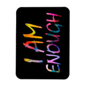 「カラフル私は十分だ」と黒のb/gに肯定 マグネット (縦)