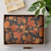 カラフル秋のメ葉ジのとカボチャのパターン 薄葉紙 (ギフト)