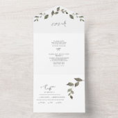 カラフル秋の葉のことわざ私結婚はOのすべての オールインワン招待状 (内側)