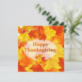カラフル秋の葉の感謝祭 シーズンカード (スタンド正面)