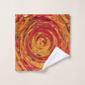 カラフル秋の葉抽象芸術 バスタオルセット (ウォッシュタオル)