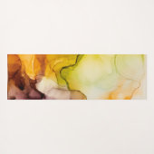 カラフル秋インクの水の色の絵を描背景 ヨガマット (裏面(横))