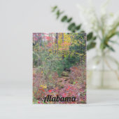 カラフル秋ツリーコラージュ ポストカード (スタンド正面)