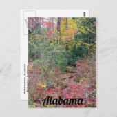 カラフル秋ツリーコラージュ ポストカード (正面/裏面)