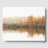 カラフル秋ツリーズ素朴ウォータ結婚フロント ゲストブック (裏面)