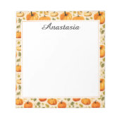 カラフル秋パンプキエレガントン ノートパッド (正面)