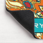 カラフル秋パーソナライズされたフローラ マウスパッド (コーナー)