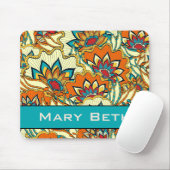 カラフル秋パーソナライズされたフローラ マウスパッド (マウス)