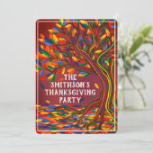 カラフル秋ファンキーツリー感謝祭Meetupパーティー 招待状 (スタンド正面)