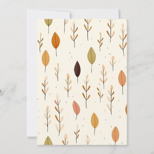 カラフル秋ホワ素朴イトバーン結婚式招待状 招待状 (裏面)
