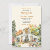 カラフル秋ホワ素朴イトバーン結婚式招待状 招待状 (正面)