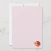 カラフル秋リーフ結婚ミニマル式 招待状 (裏面)