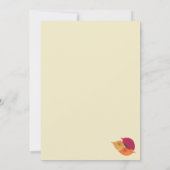 カラフル秋リーフ結婚ミニマル式 招待状 (裏面)