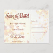 カラフル秋日付を紅葉で保存 案内ポストカード (裏面)