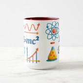 カラフル科学と物理学の陶器マグカップ マグカップ (中央)
