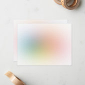 カラフル空白のモダンエレガントテンプレート ノートカード (正面/裏面インサイチュ)
