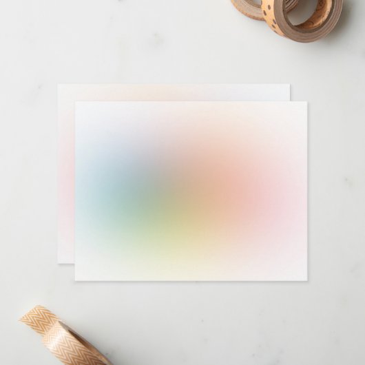 カラフル空白のモダンエレガントテンプレート ノートカード (正面/裏面インサイチュ)