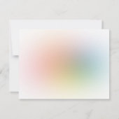 カラフル空白のモダンエレガントテンプレート ノートカード (裏面)