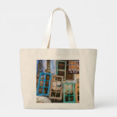 カラフル窓枠の大きなトートバッグ ラージトートバッグ (裏面)