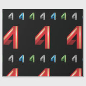 カラフル第4ラッピング紙 ラッピングペーパー (フラット)