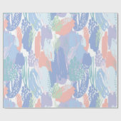 カラフル筆の抽象芸術 ラッピングペーパー (フラット)