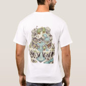 カラフル等尺性ファンタジー砂丘世界 Tシャツ (裏面)