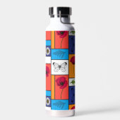 カラフル箱のケシ ウォーターボトル (左面)