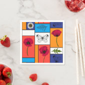 カラフル箱のケシ スタンダードカクテルナプキン (インサイチュ)