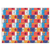 カラフル箱のケシ テーブルクロス (正面(横))