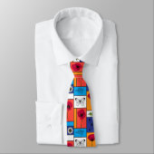 カラフル箱のケシ ネクタイ (タイ)