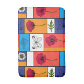 カラフル箱のケシ バスマット (正面縦)