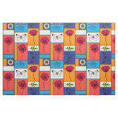 カラフル箱のケシ ファブリック (ヤード)