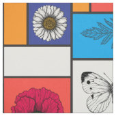 カラフル箱のケシ ファブリック (見本)