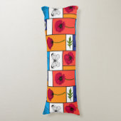 カラフル箱のケシ ボディピロー (正面縦)