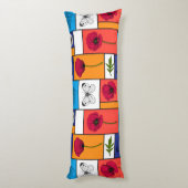 カラフル箱のケシ ボディピロー (裏面 (縦))