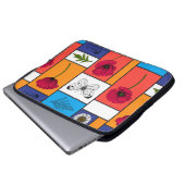 カラフル箱のケシ ラップトップスリーブ (正面下部)