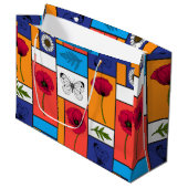 カラフル箱のケシ ラージペーパーバッグ (正面アングル)