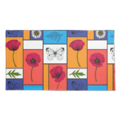 カラフル箱のケシ 枕カバー (裏面-左)