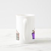 カラフル箱の骨灰磁器のマグの猫 ボーンチャイナマグカップ (裏面)