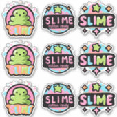 カラフル粘液ロゴのシール シール (正面)