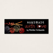 カラフル糸玉編み物針ギフトラベル (正面)