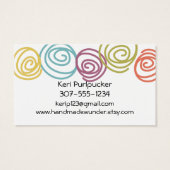 カラフル糸玉編み物針名刺 (裏面)