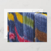 カラフル糸，ミャンマー，マンダレー ポストカード (正面/裏面)