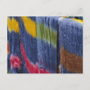 カラフル糸,ミャンマー,マンダレー ポストカード