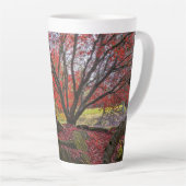 カラフル紅葉と樹木の風景 カフェラテマグ (右アングル)