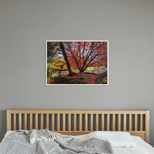 カラフル紅葉と樹木の風景 ポスター
