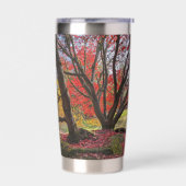 カラフル紅葉と樹木の風景 保温保冷タンブラー (左面)