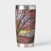 カラフル紅葉と樹木の風景 保温保冷タンブラー (背面)
