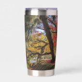 カラフル紅葉と樹木の風景 保温保冷タンブラー (正面)